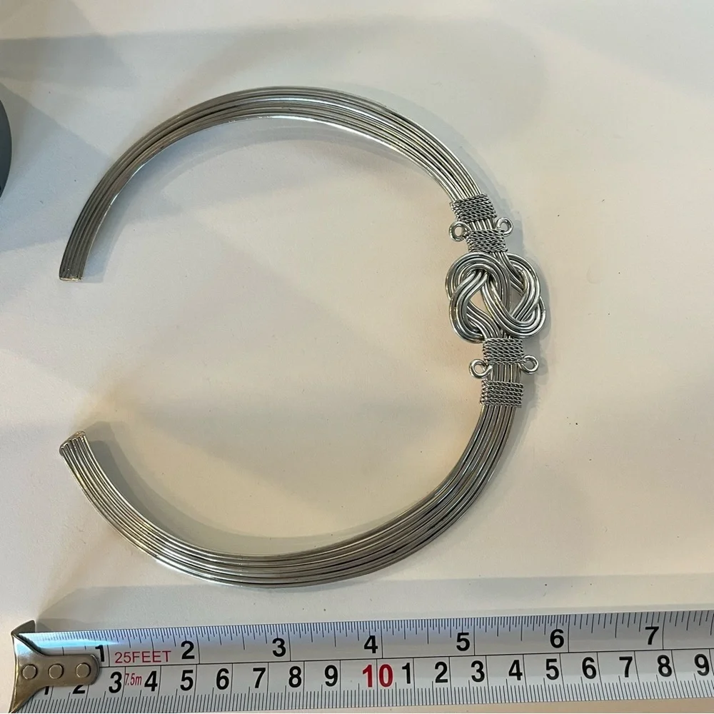 Silver Celtic Knot Choker Necklace - Picture 7 of 7